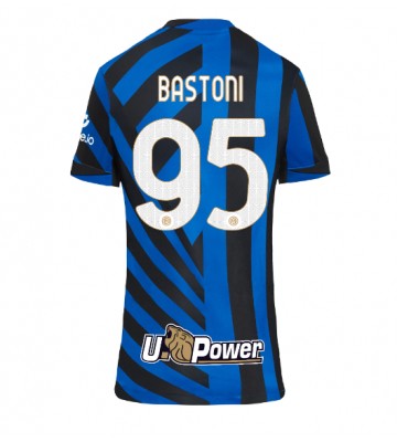 Inter Milan Alessandro Bastoni #95 Primera Equipación Mujer 2024-25 Manga Corta